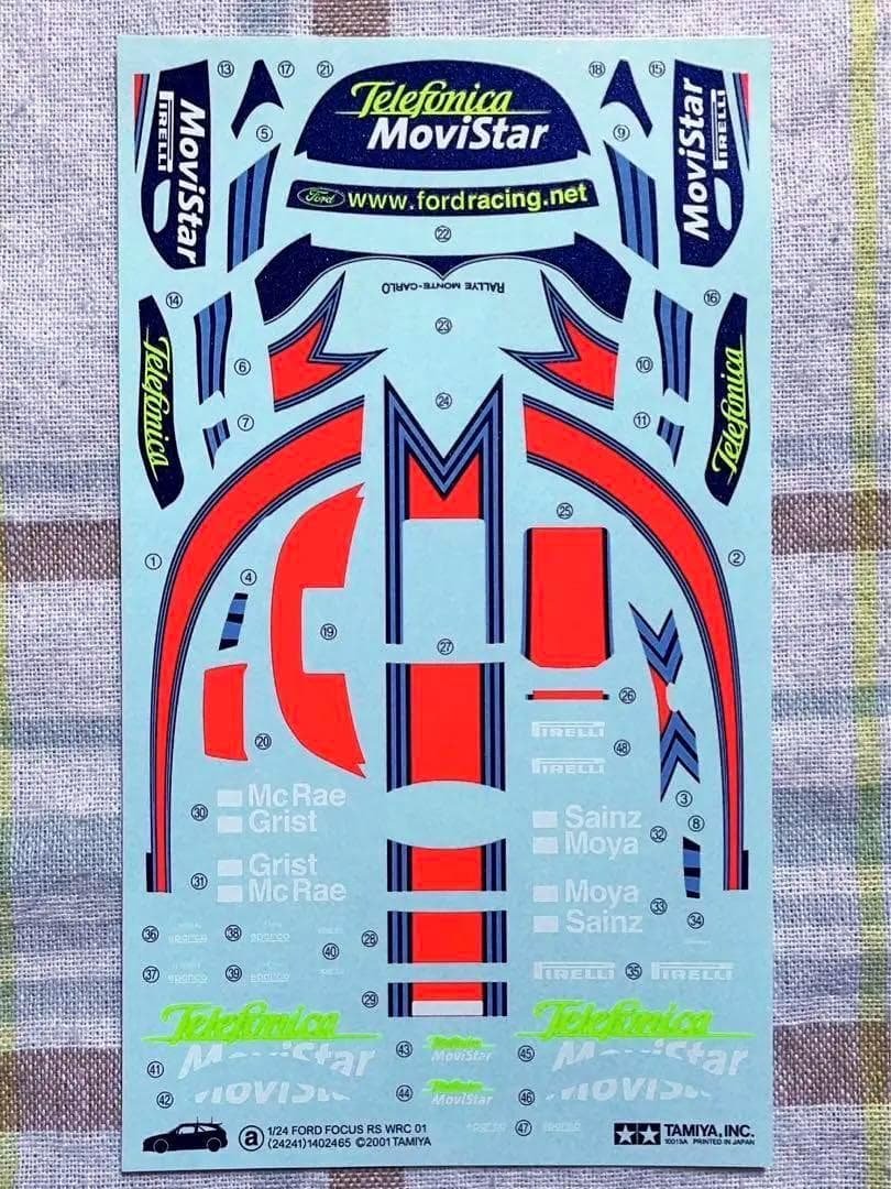 絶版 タミヤ 1/24 フォード・フォーカス RS WRC 01 w/フィギュア