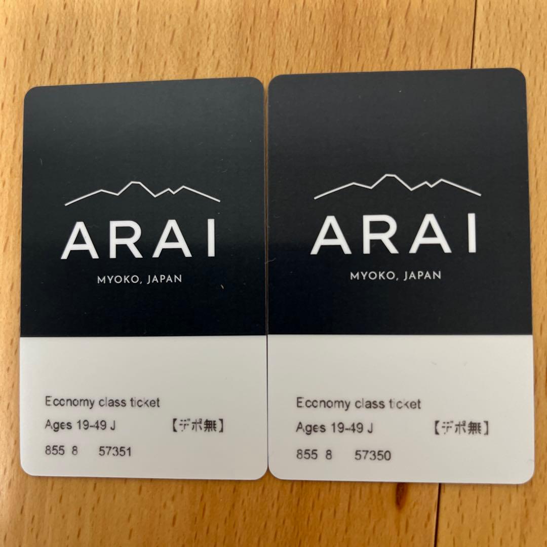 ロッテアライリゾート エコノミークラスチケット 2枚 - メルカリ