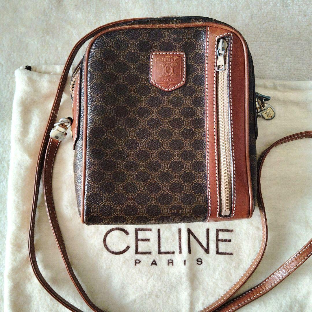 CELINE ショルダーバッグ トリオンフ マカダム柄 オールドセリーヌ