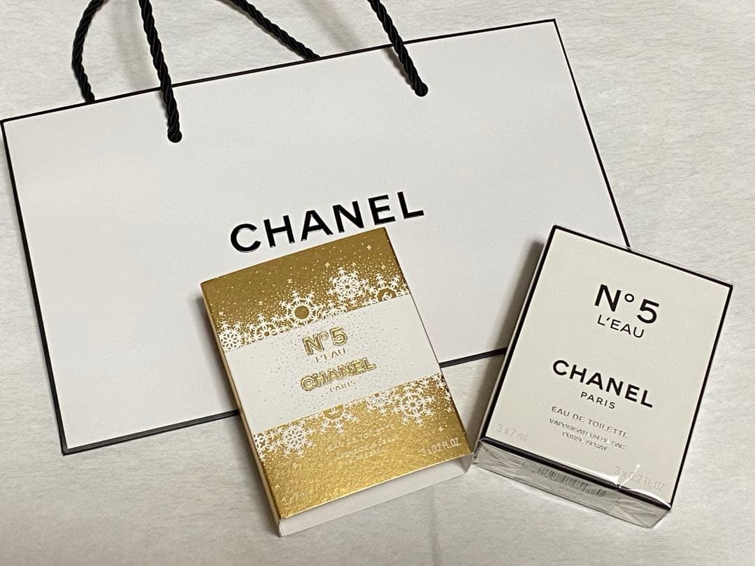 未開封　CHANEL N°5 L'EAU パーススプレー 3本セット2024限定 CHANEL☆2024ノエル限定 No.5ローEDT パーススプレー_パリ発 (CHANEL