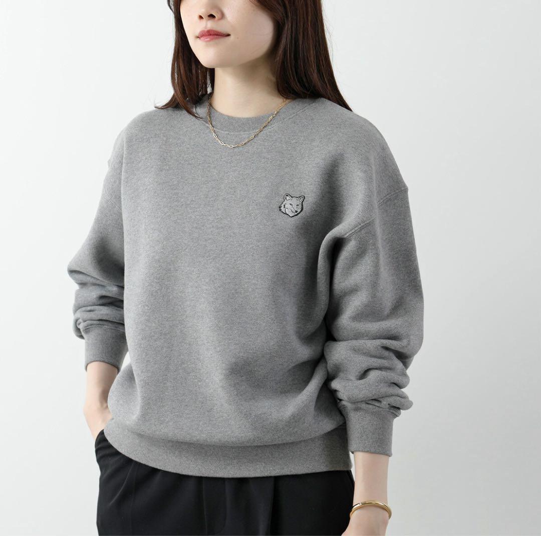 新品 MAISON KITSUNE メゾンキツネ スウェット グレーS MAISON KITSUNE（メゾン キツネ） スウェット メンズ フォックスヘッド