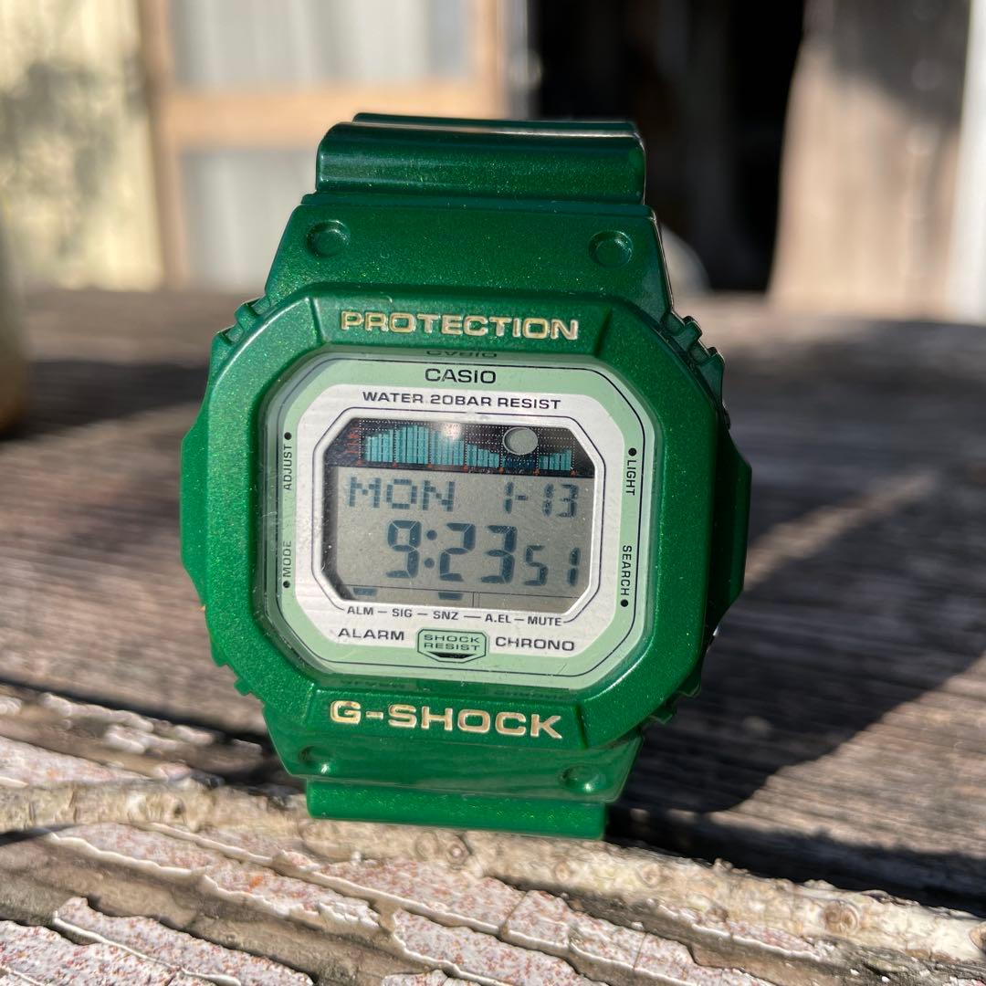 CASIO G-SHOCK 緑色 デジタル腕時計GLX5600A - メルカリ