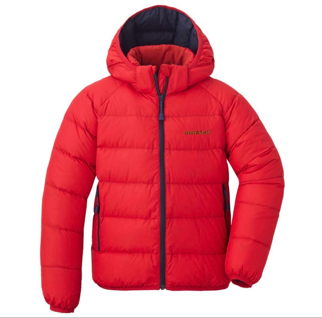 mont-bell ネージュダウンパーカ フード付きダウンジャケット レッド