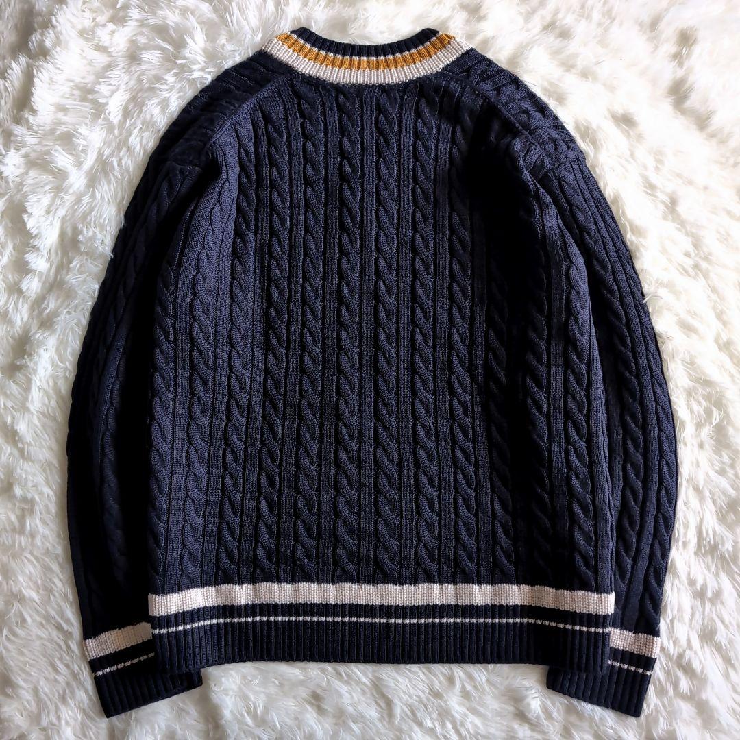 美品 バトナー シップス別注 肉厚ウール ケーブル チルデンニット