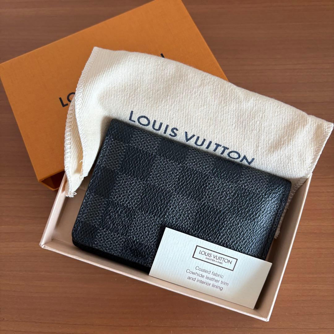 LOUIS VUITTON ダミエ 名刺入れ 保存袋付き 未使用】 LOUIS VUITTON ダミエ 名刺入れ 箱付き ブラウン - メルカリ