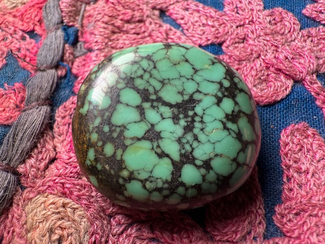 チベット ヴィンテージターコイズビーズ 一粒 ターコイズ/トルコ石 4.0