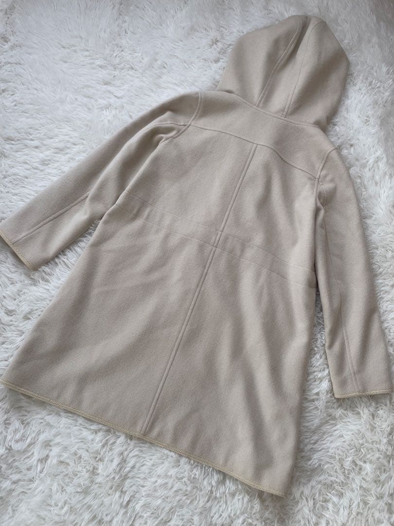 INGEBORG インゲボルグ ダッフルコート フード付き 裏地総柄 - メルカリ