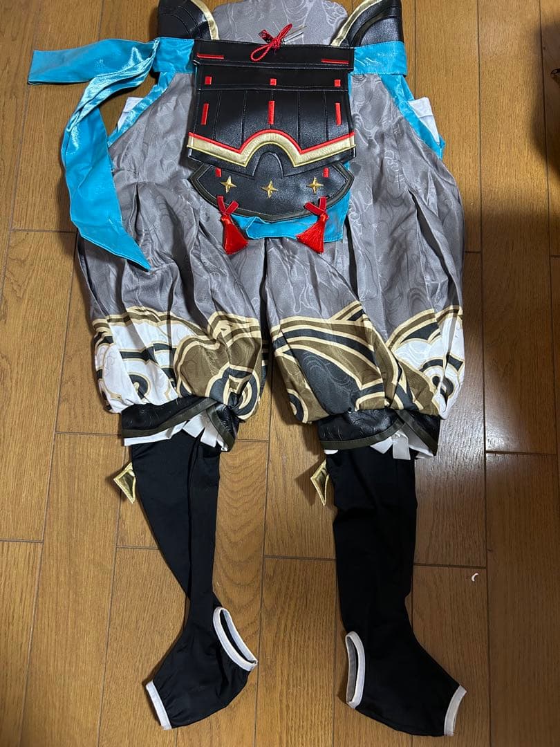 三分妄想【販売終了品】 原神 ゴロー 衣装 ウィッグ 耳2種類付き 下駄