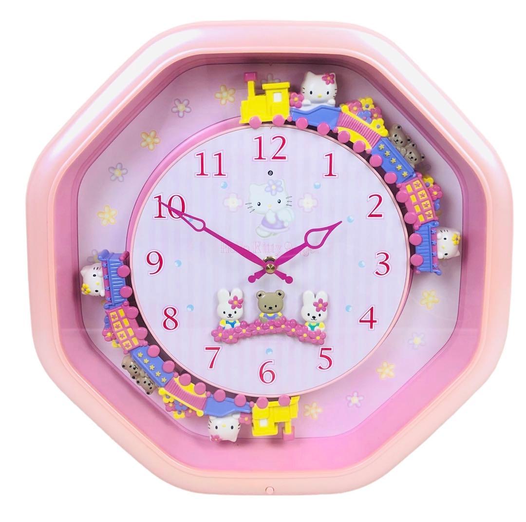 ハローキティ エンジェル からくり時計 かけ時計 - メルカリ