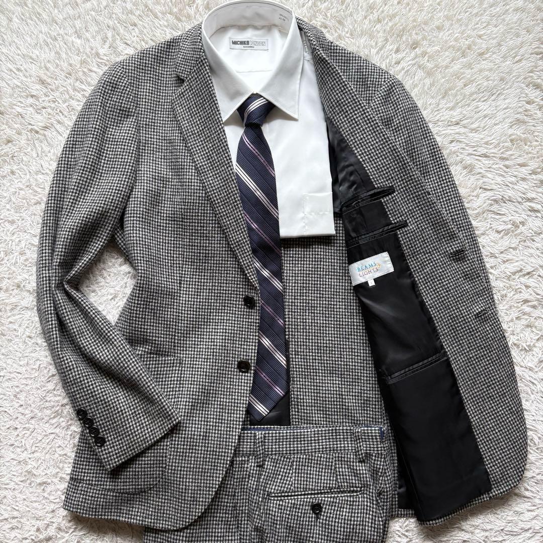 ★ギンガムチェック★ BEAMS LIGHTS セットアップ スーツ 総柄 パンツスーツ セットアップ レディース おしゃれ カジュアル スーツ