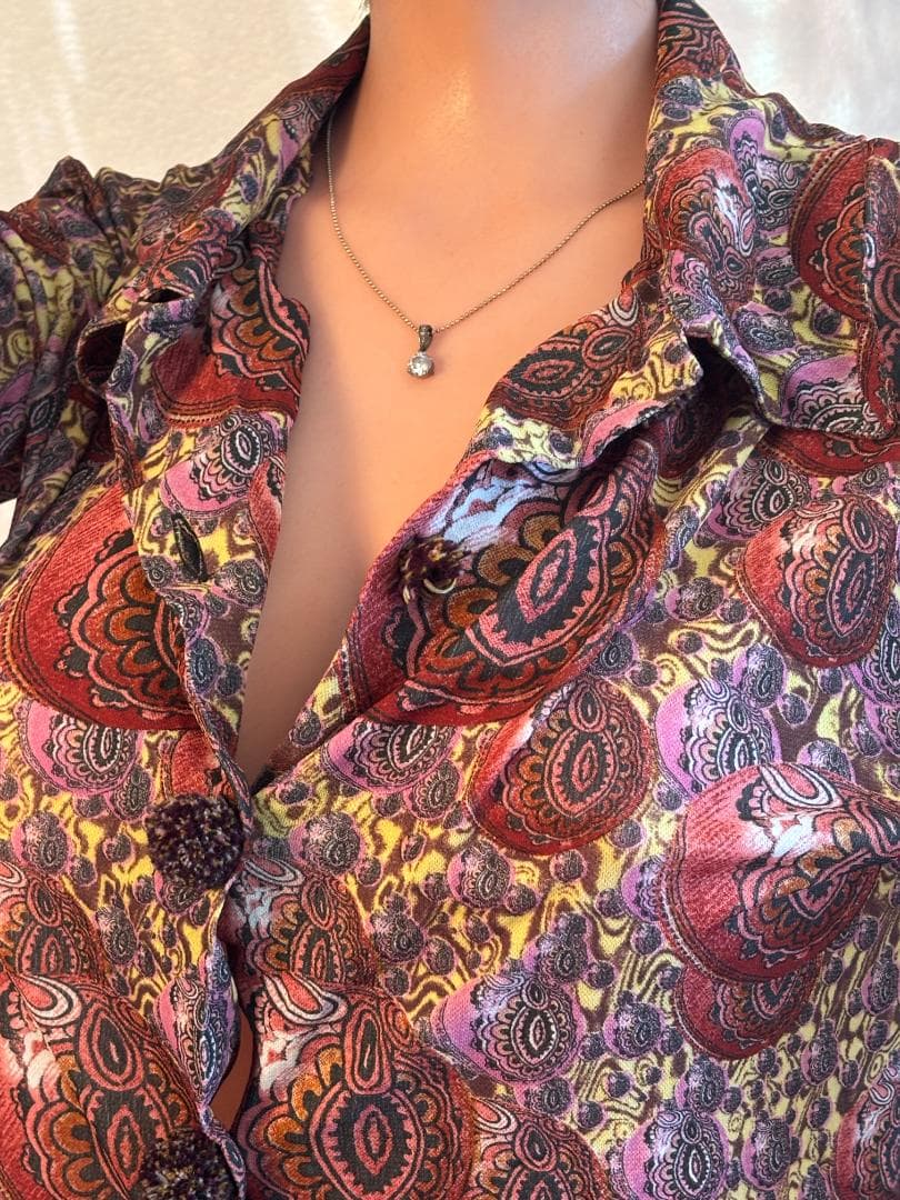 訳あり] Jean-Paul GAULTIER MAILLE ペイズリーシャツ