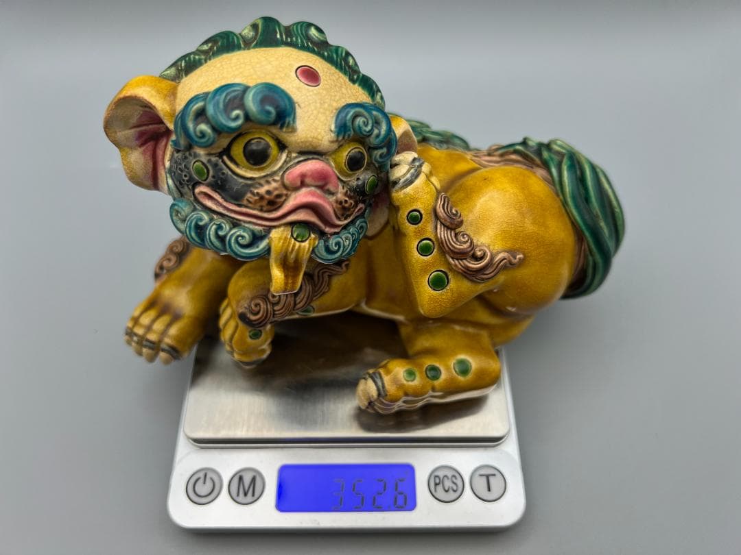 両獅子 置物 智盧 陶光 林智信 交趾焼 陶磁器 台湾交趾