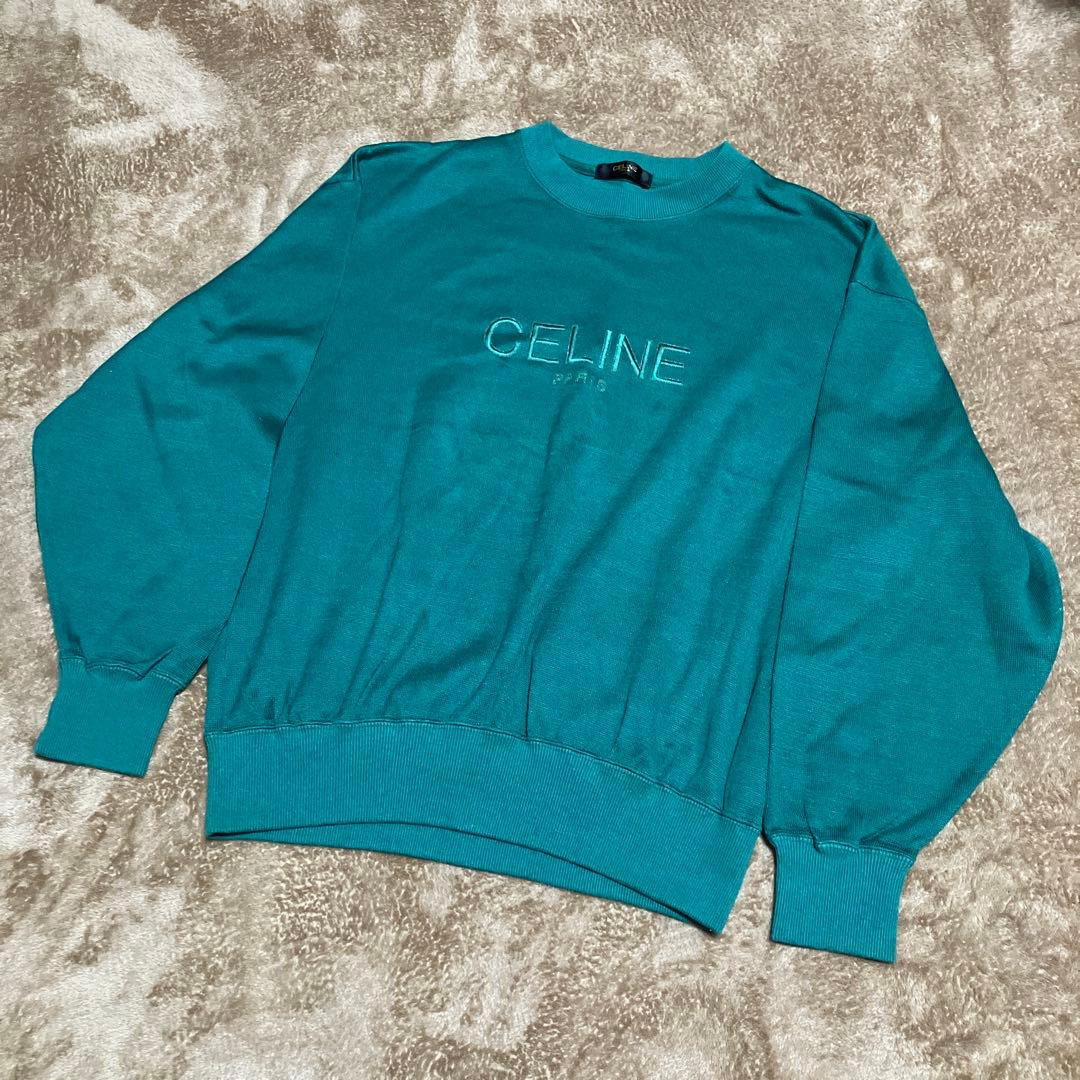 OLD CELINE セリーヌ ニット セーター 緑 CELINE（セリーヌ）ニット・セーター 緑 サイズ:S レディース