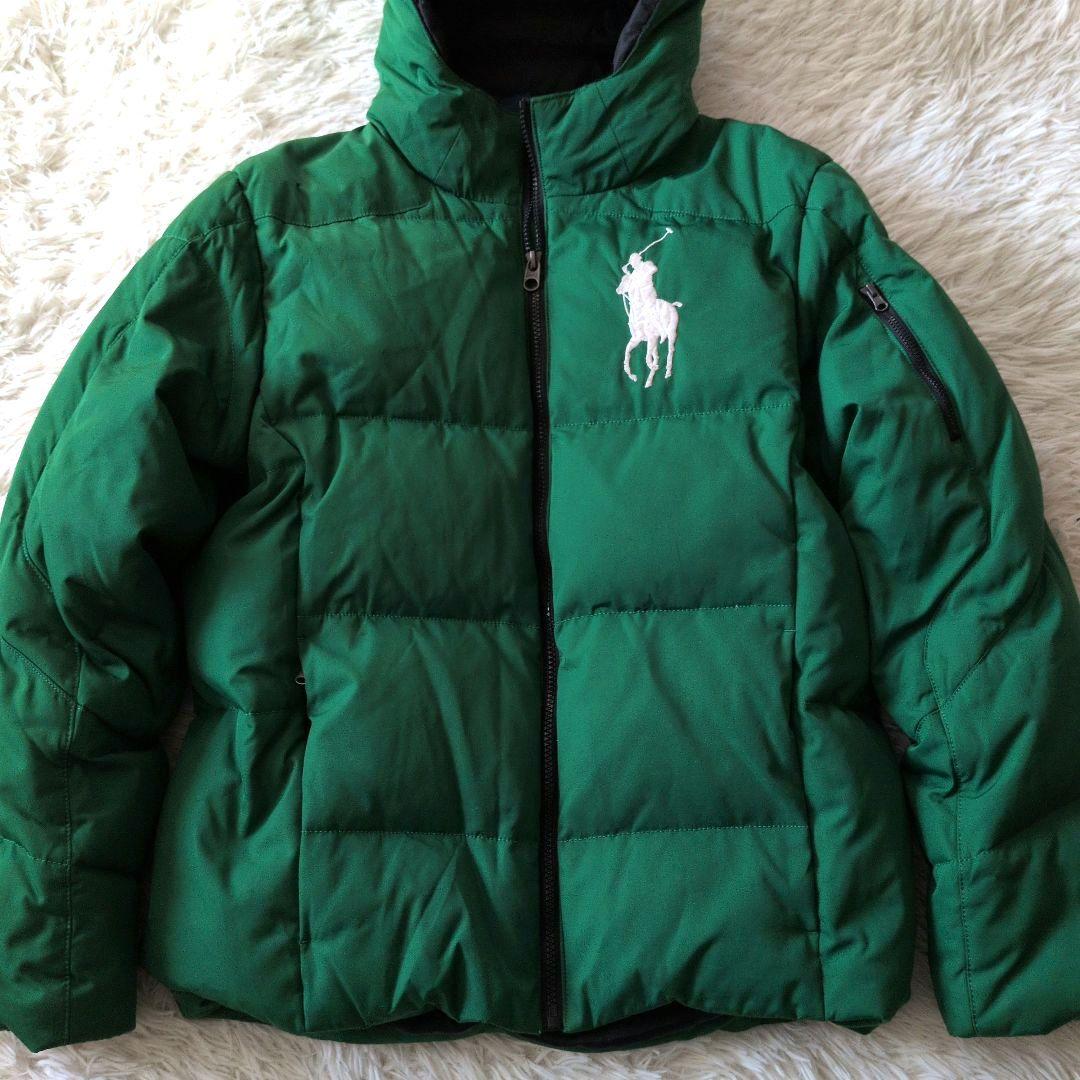 美品】ポロラルフローレン ダウンジャケット ビッグポニー ロゴ 刺繍