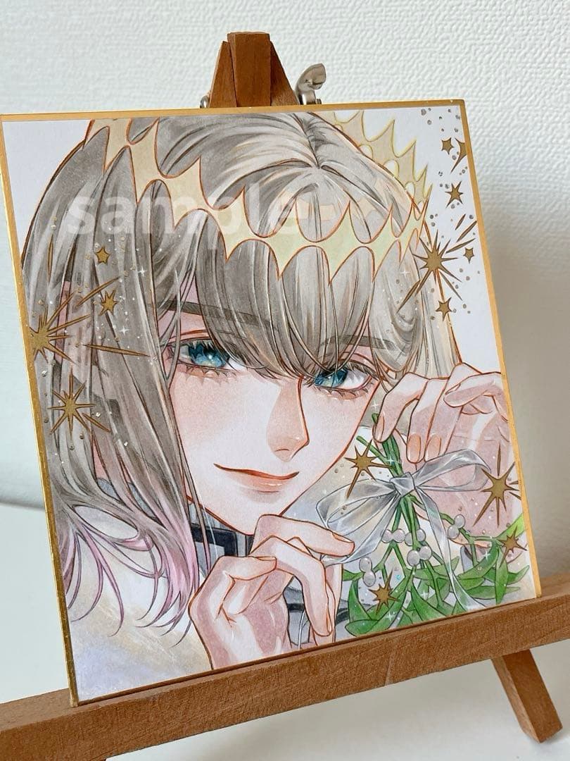 ✴︎ オベロン ✴︎ 手描き イラスト 寸松庵色紙 - メルカリ