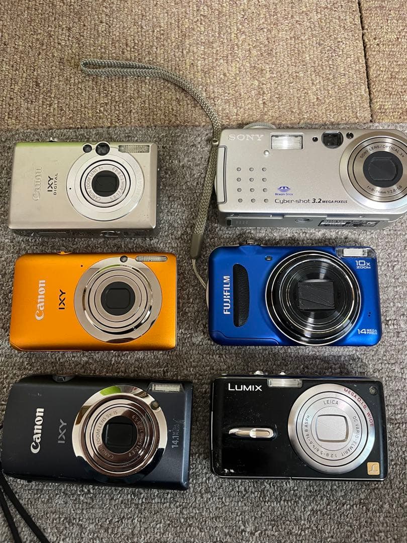 コンパクトデジタルカメラ　ジャンク品 コンパクトフィルムカメラ 7台セット 通電確認済 一部ジャンク品も有