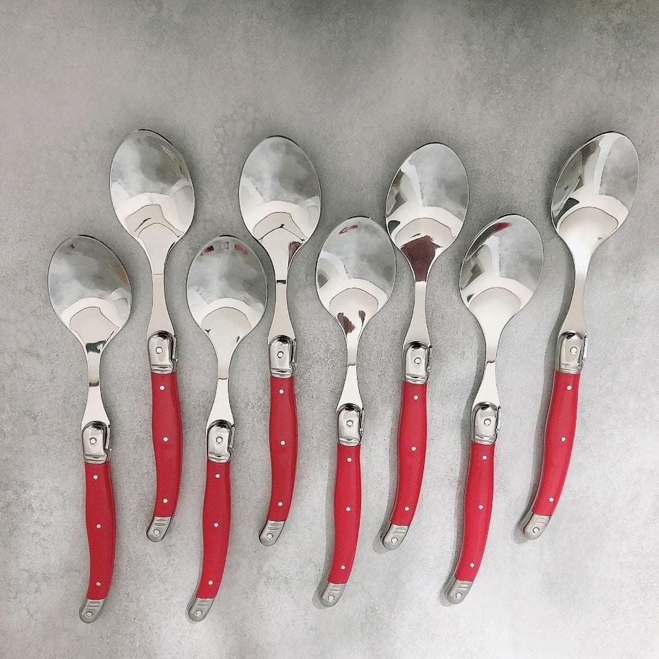 数量限定】LAGUIOLE ラギオール カトラリー 34本セット レッド 赤