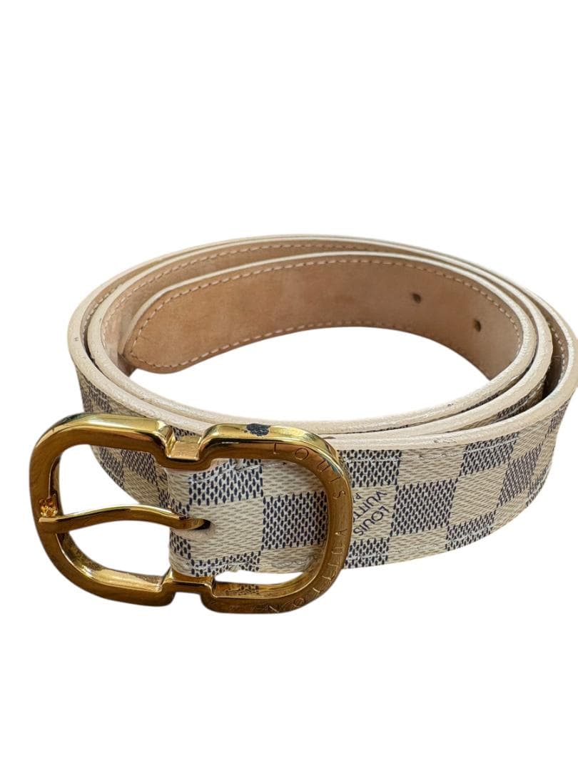 Y様用【正規品】ルイヴィトン ダミエ アズール ベルト 80/32 ゴールド