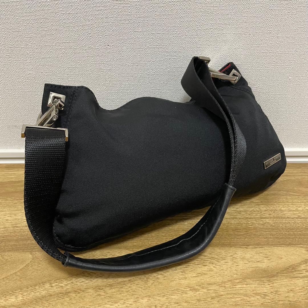 《美品》ボッテガヴェネタ ナイロン×レザー セミショルダーバッグ ブラック 黒