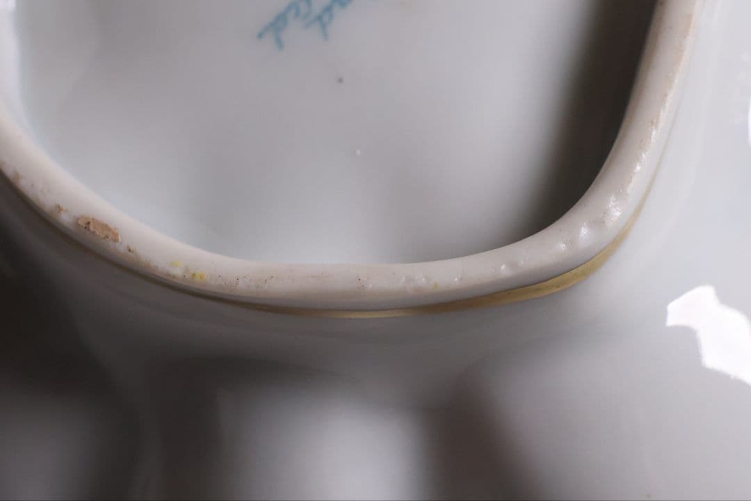 CM297】オールドノリタケ 花 皿 薔薇 パンジー 金彩 イエロー 黄色