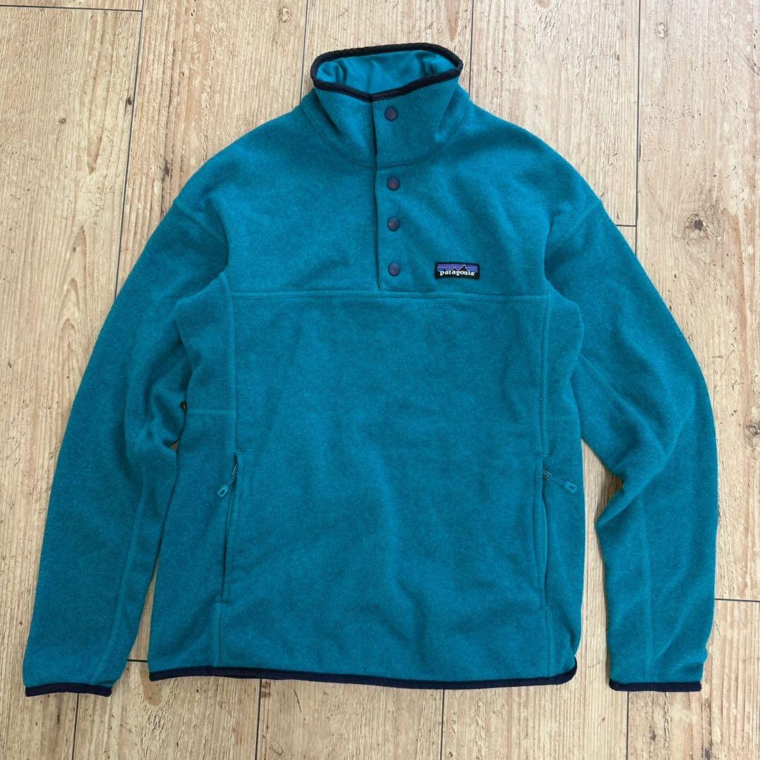patagonia ターコイズ　FA17 ベターセーター　スナップボタン 極美品 M USA ターコイズブルー 三角タグ 90s シンチラスナップT