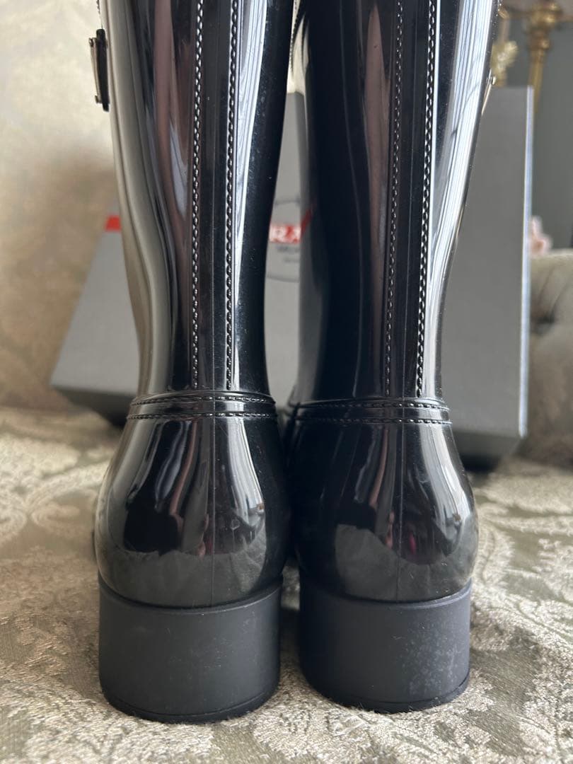 PRADA プラダレインシューズ36 黒 22.5 23