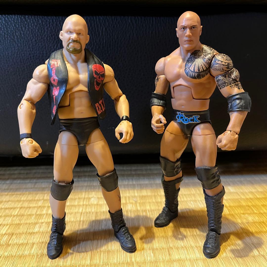 WWE フィギュア ザ・ロック ストーンコールド スティーブ オースチン