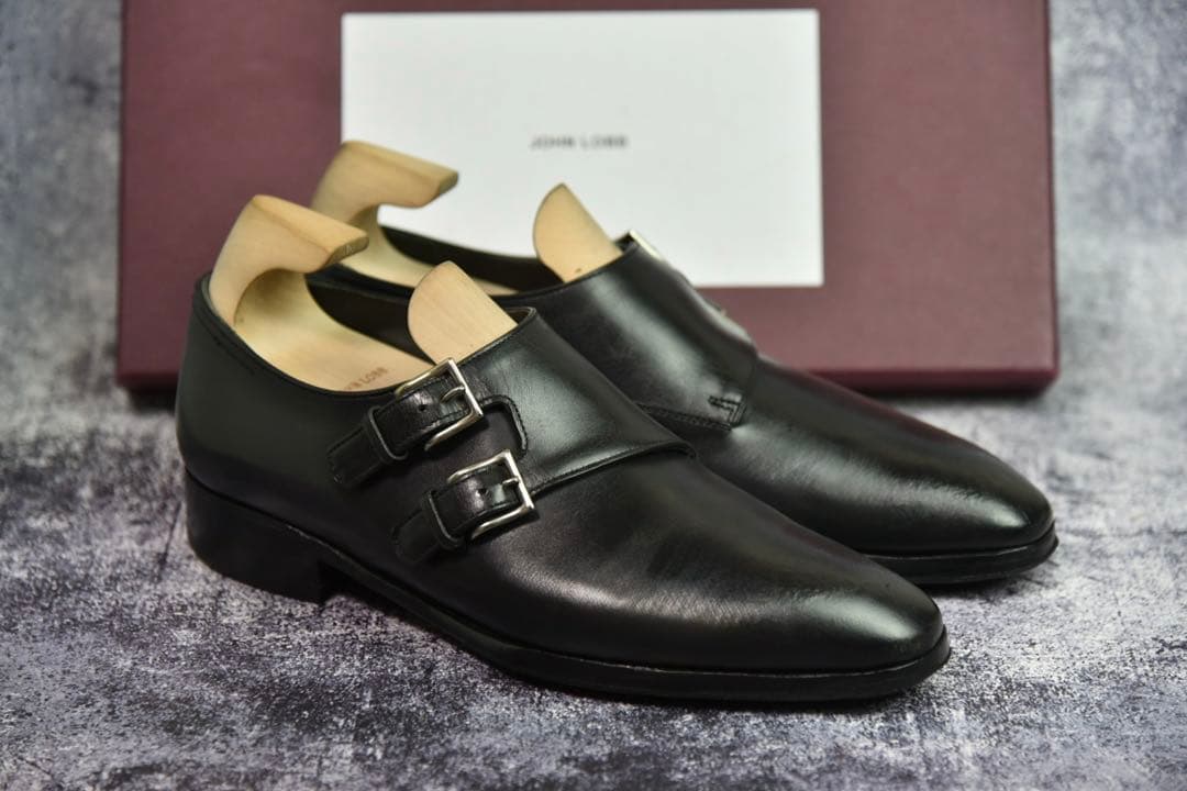 純正ツリー付 ジョンロブ チャペル 7E ブラック 8000ラスト ダブル