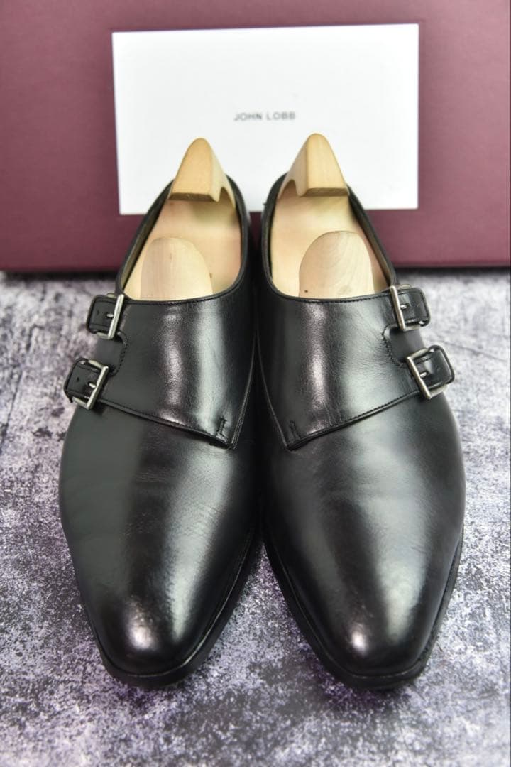 純正ツリー付 ジョンロブ チャペル 7E ブラック 8000ラスト ダブル