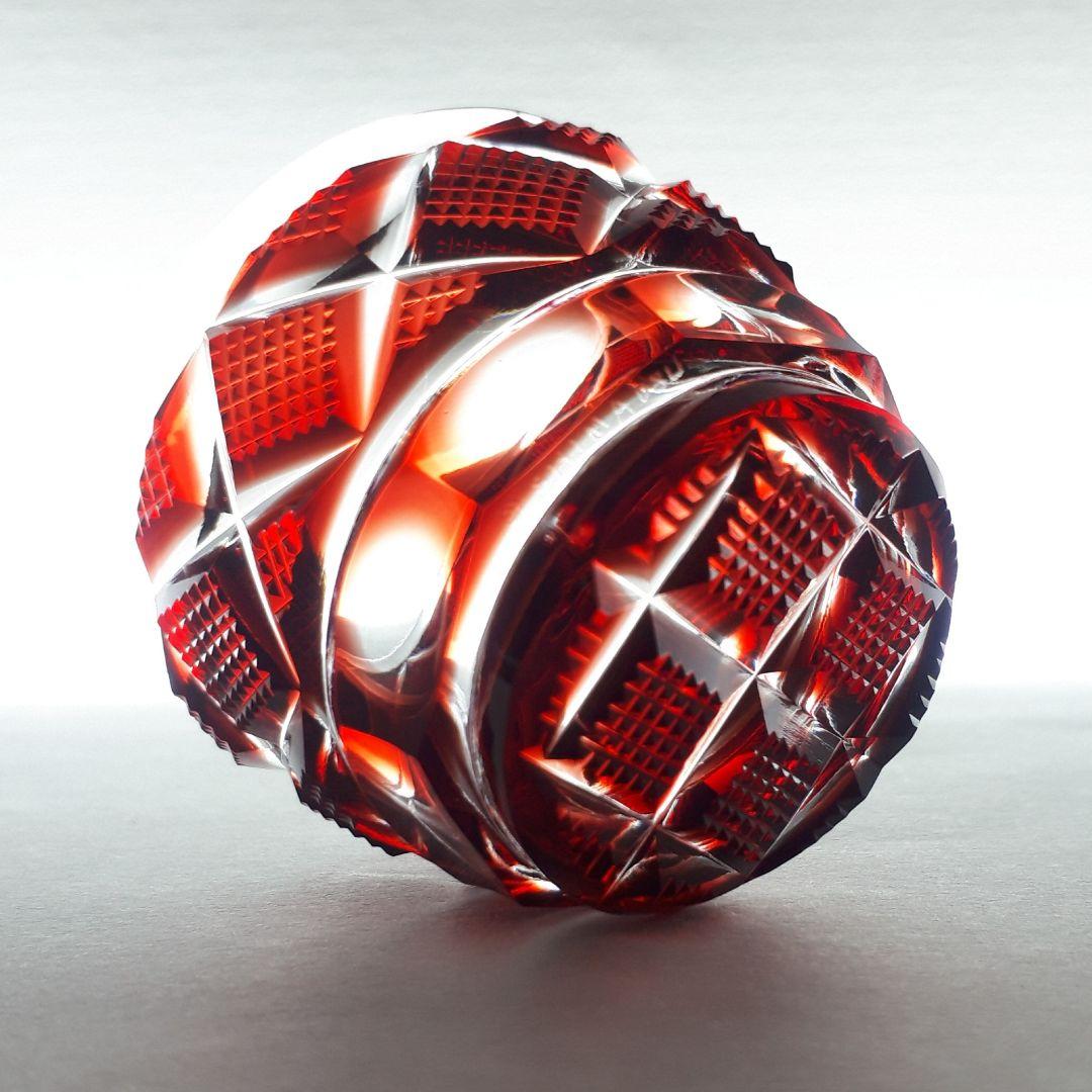 復元 島津 薩摩切子 尚古集成館監修 お猪口 小 三色揃い 【未使用 美品