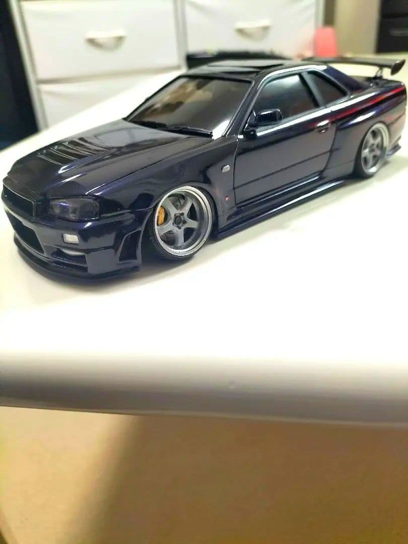 最終値下げ アオシマ GT-R ER34 R仕様 BP9 1/24 - メルカリ