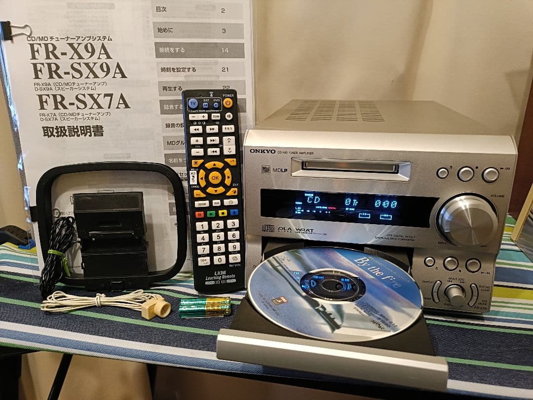 ONKYO FR-X7A CD,MD,FM/AM 整備済完動品　リモコン付 ONKYO FR-X7A CD MD Tuner Amplifier Recorder component system Good