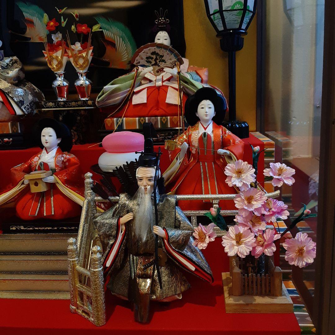 雛人形セット ガラスケース付き 三段飾り 七人飾り お雛様 平安清玉作