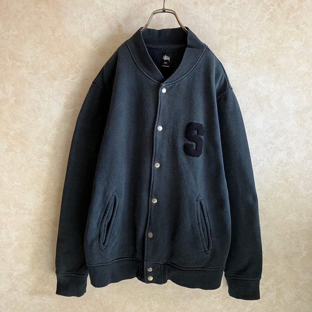 古着 ステューシー 両面レタードロゴ スタジャン 黒 L フェード - メルカリ