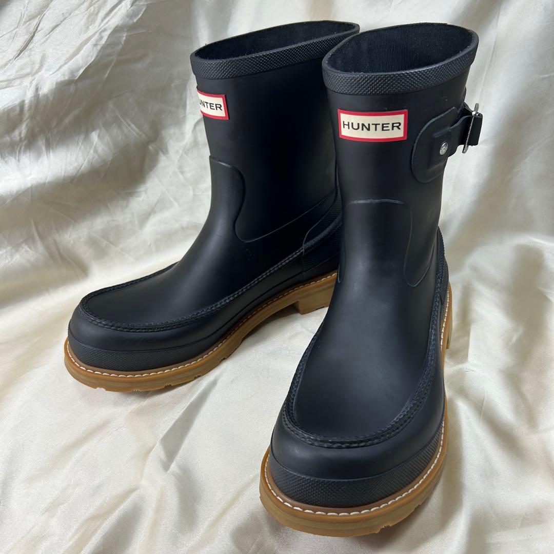 綺麗】HUNTER オリジナル モックトゥ ショートブーツ ブラック 27