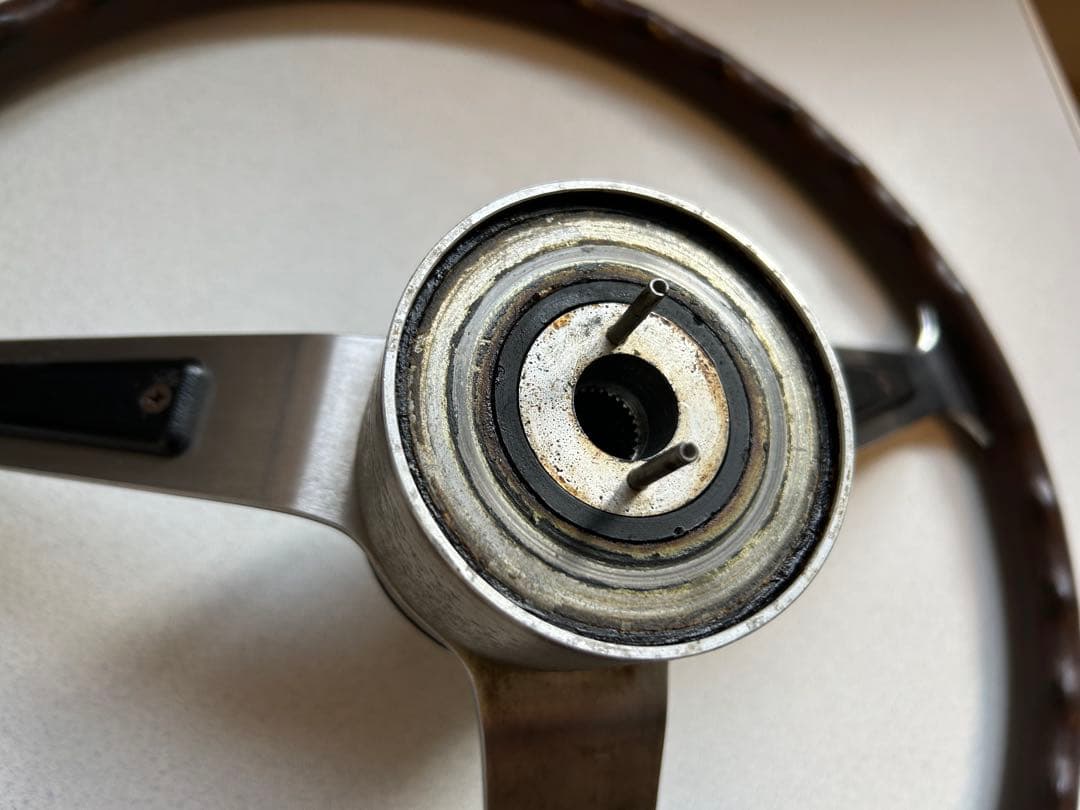 希少】ダットサンサニー1000 ウッドステアリング 純正オプション