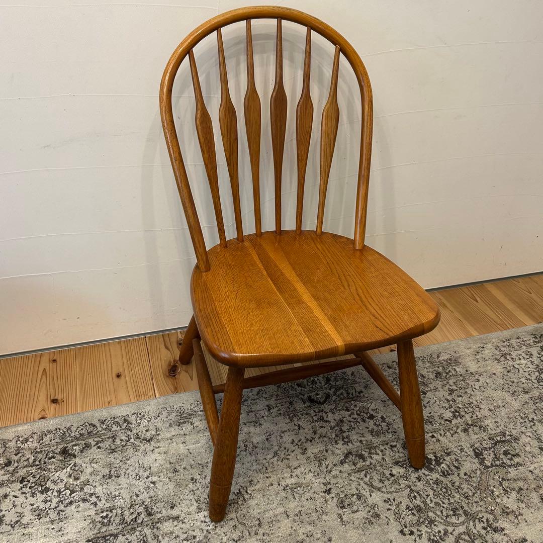 柏木工　KASHIWA ダイニングチェア、ウィンザーチェア　ボウバック 柏木工 フープバックチェア ウィンザーチェア ヴィンテージ 中古 椅子 木