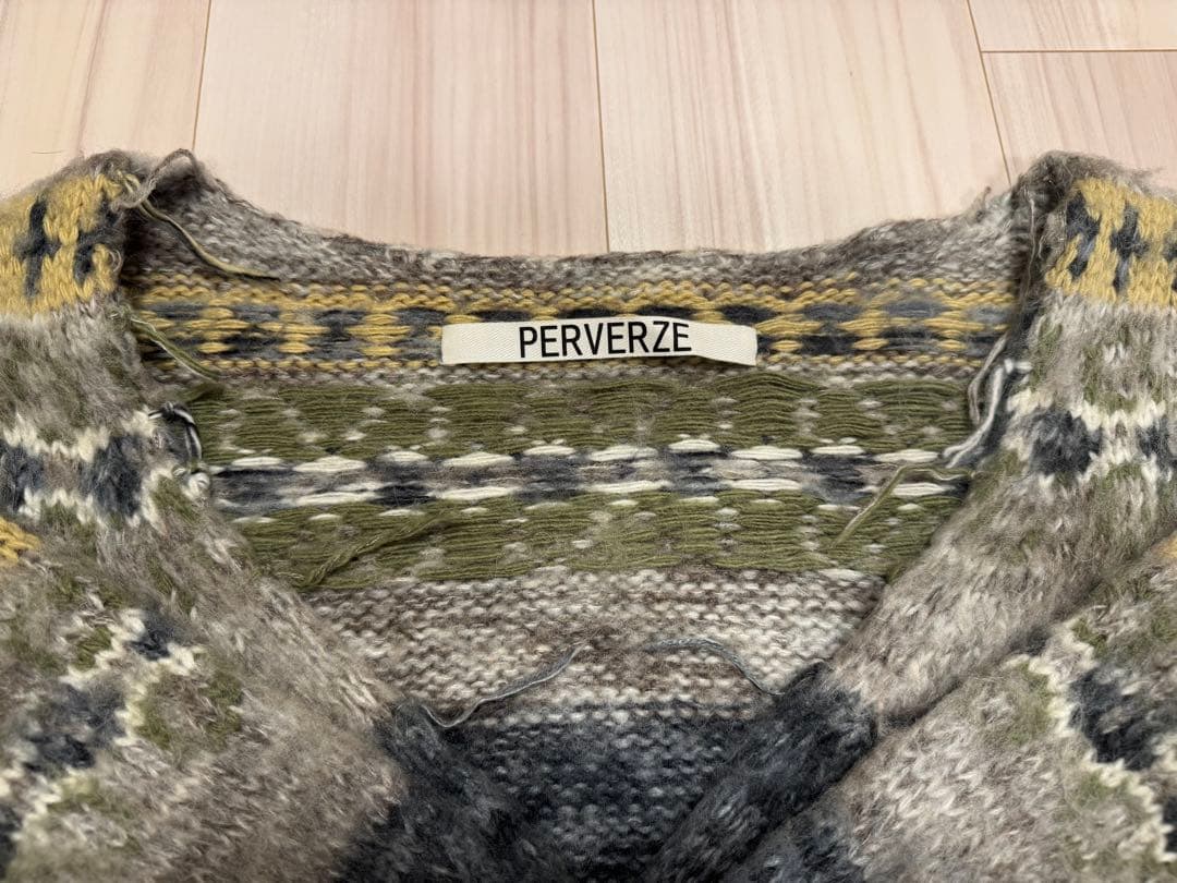 PERVERZE モヘア カーディガン 2022 gray セーター パーバーズ - メルカリ