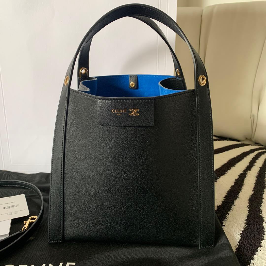 CELINE スモール キューボバッグ／サプルカーフスキン ブラック新品