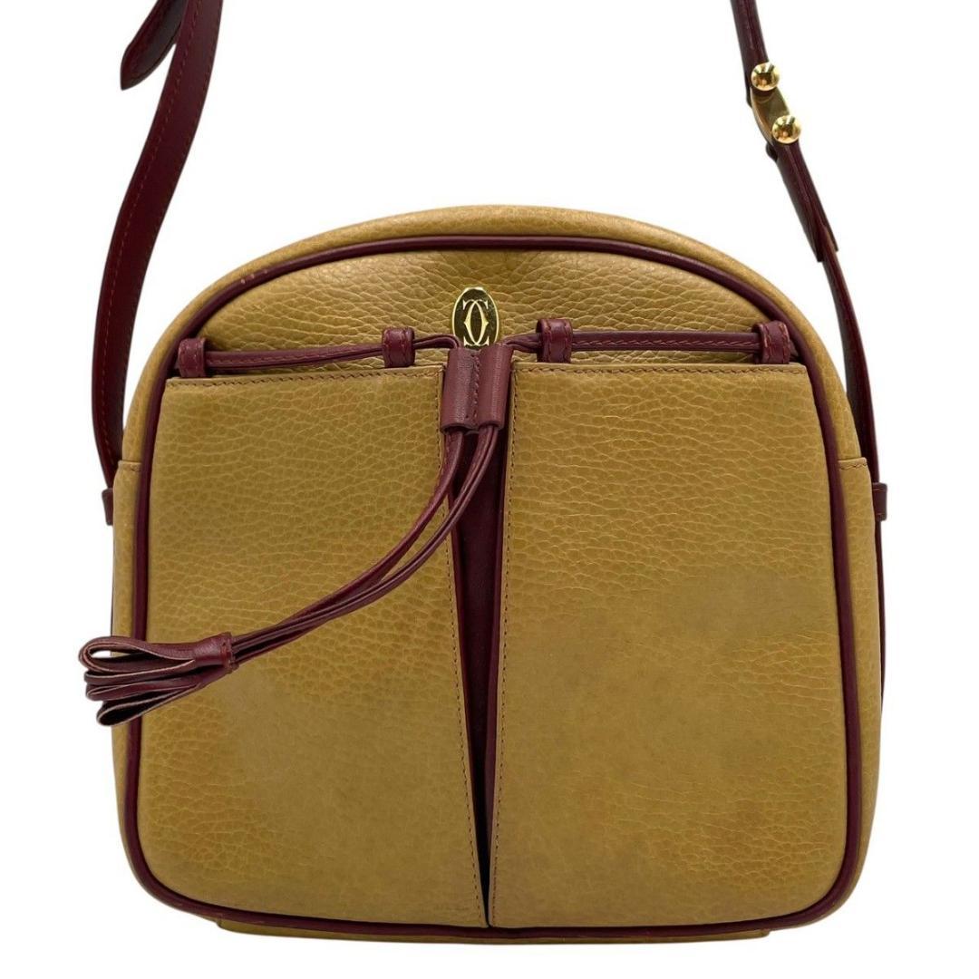 Cartier カルティエ ショルダーバッグ レザー イエロー ポシェット