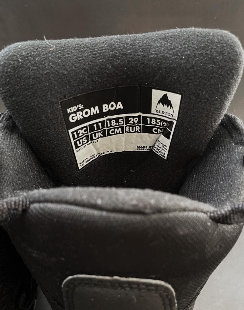 Burton Grom BOA スノーボードブーツ (子ども用: 18.5cm)