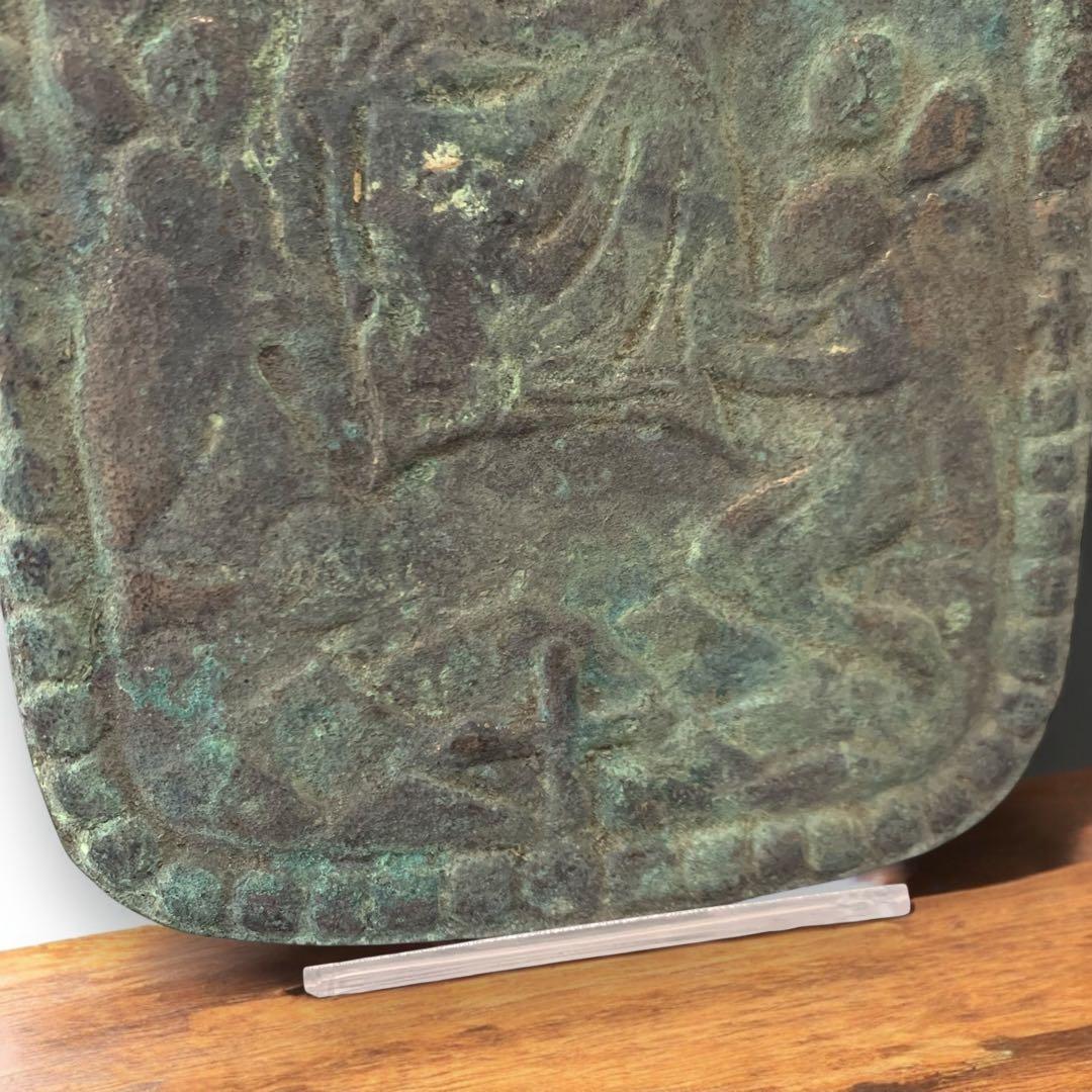 M463❀【本物】隠れキリシタン 踏み絵 聖母子像 銅製 絵踏 聖母マリア