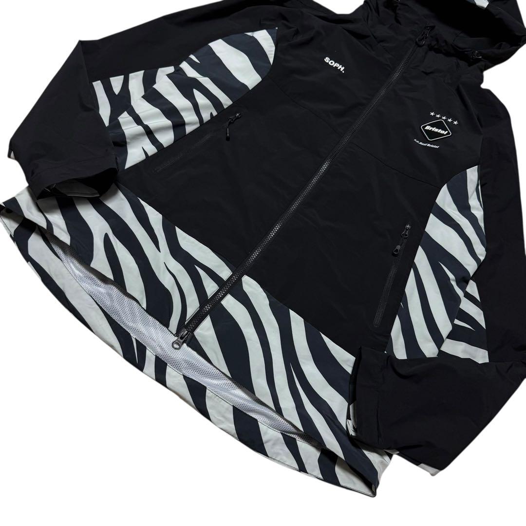 美品】FC.Real ブリストル ゼブラ柄 アノラックパーカー 黒 XL - メルカリ