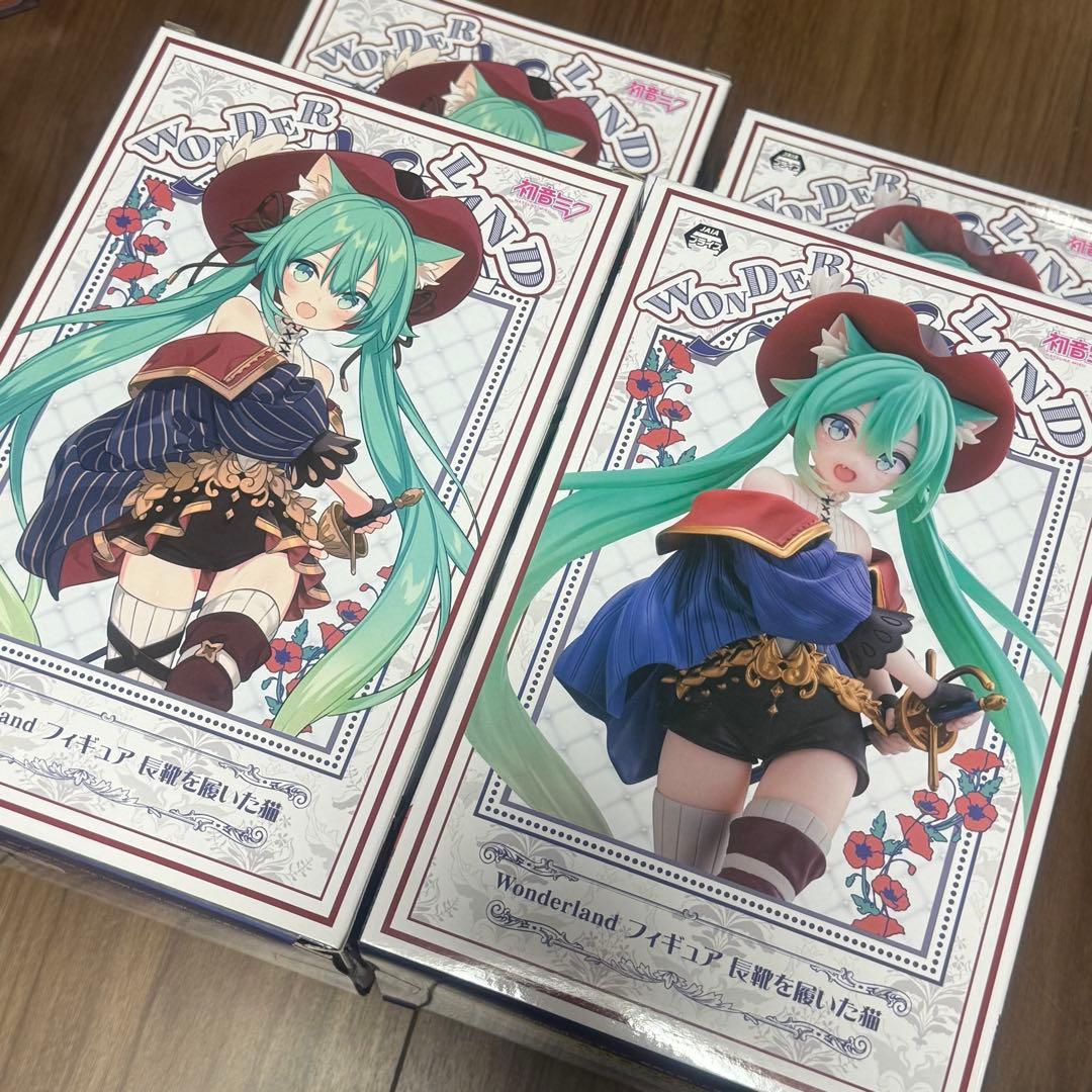 Wonderland 長靴をはいた猫 初音ミク フィギュア 4個セット - メルカリ