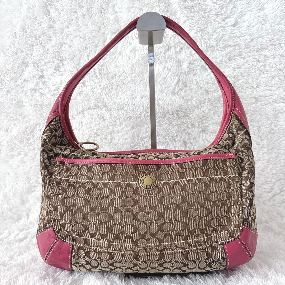 COACH One Shoulder Bag Hobo Elgo Pink