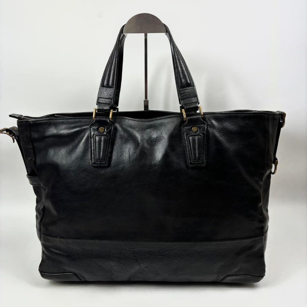 美品】マスターピース トートバッグ レザー ビジネス A3可 Gloss