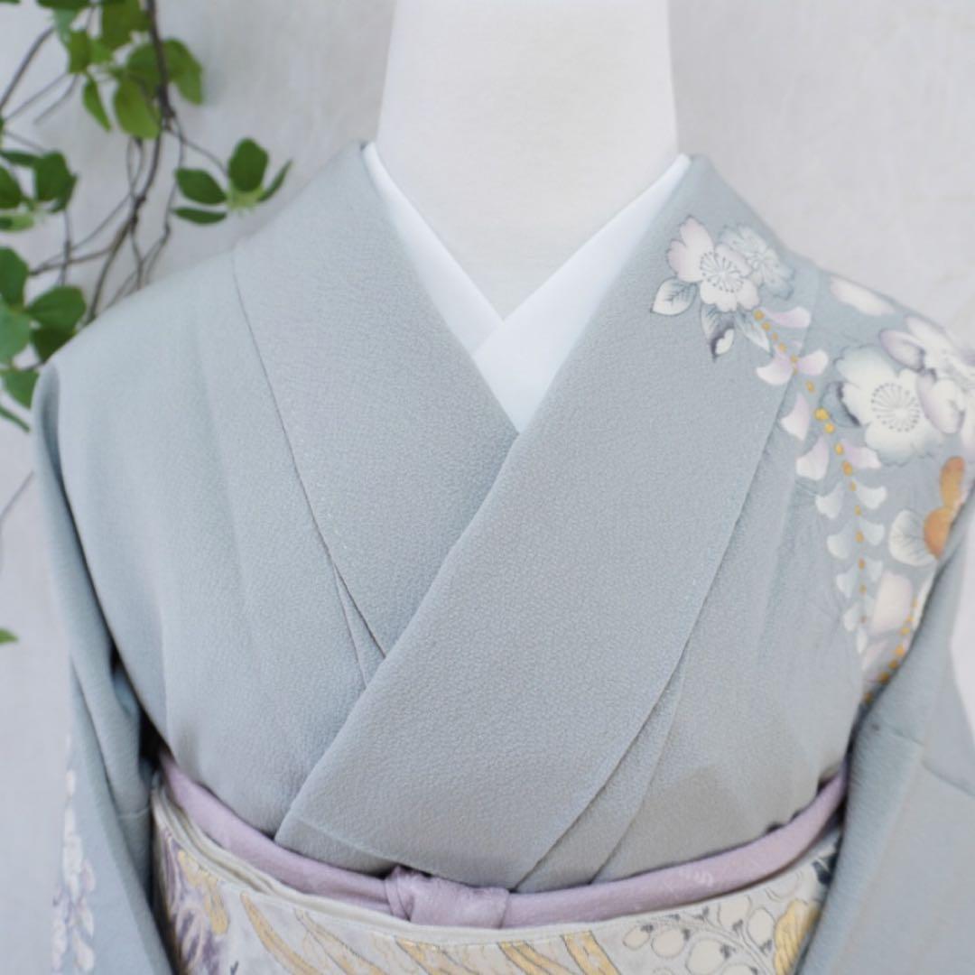 訪問着フルセット 辻が花 卒業式 入学式 お宮参り グレー色 - メルカリ