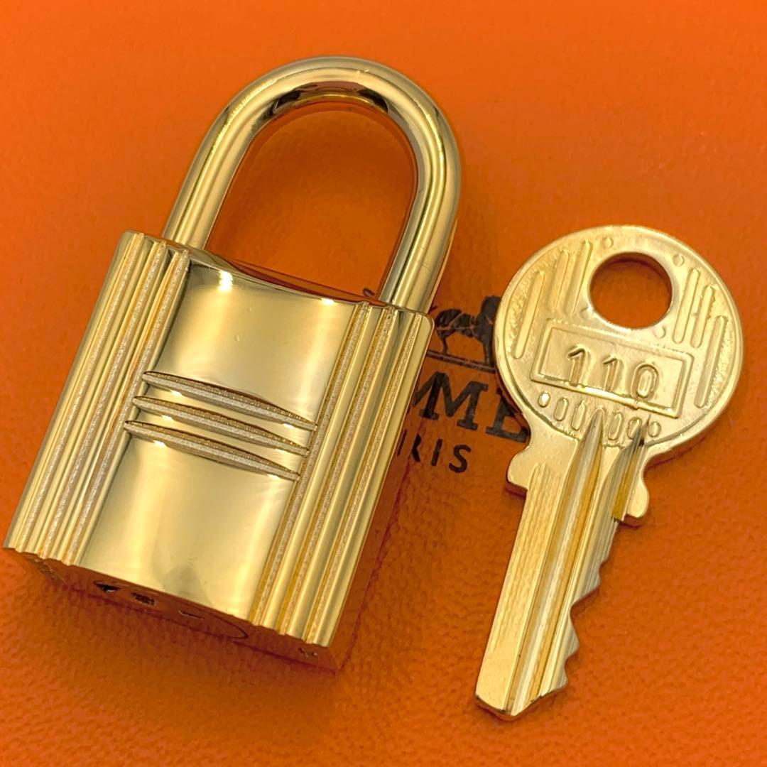 HERMES エルメス カデナ 110番 ゴールド24Kメッキ 鍵付き 南京錠