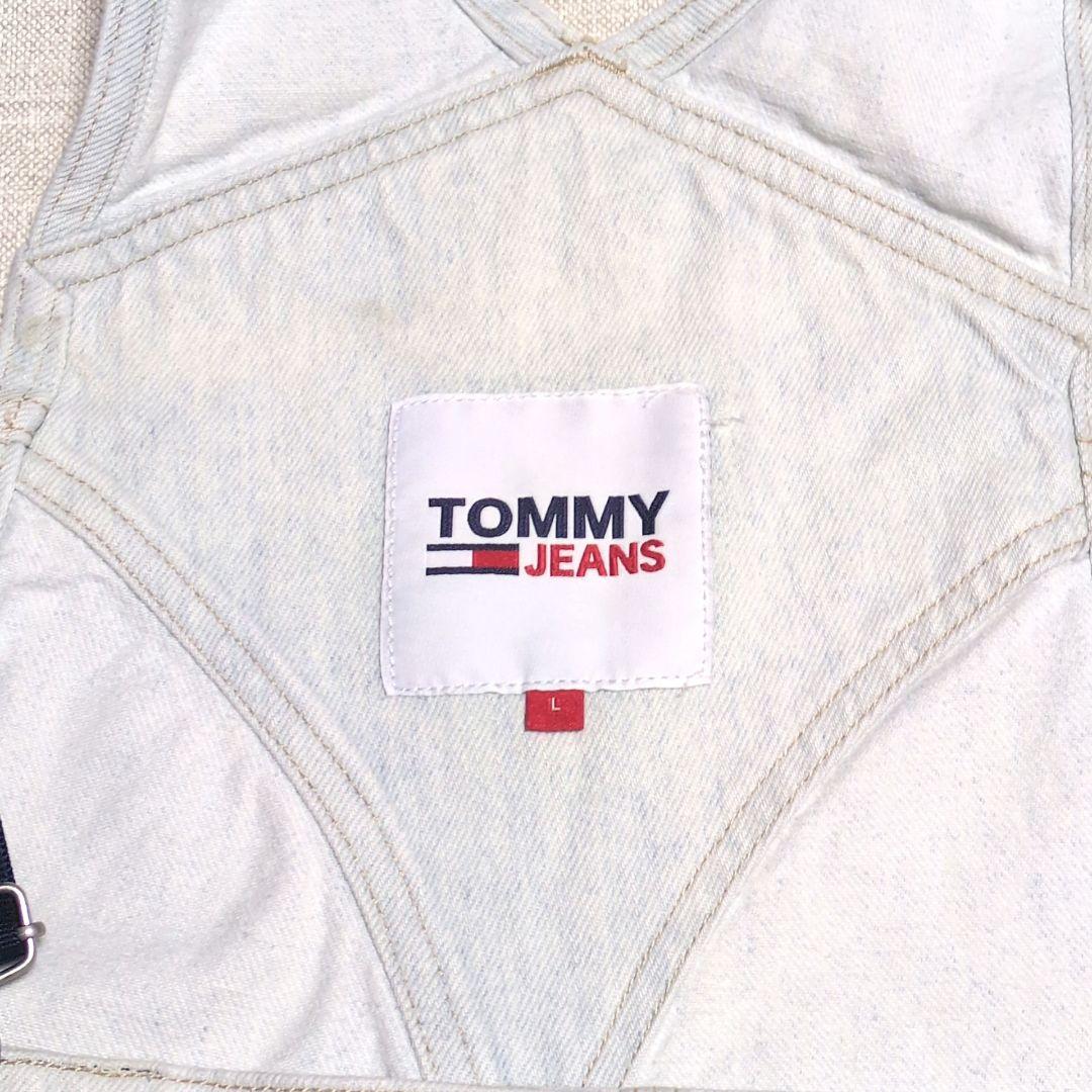 レア90s TOMMYJEANS トミージーンズ ホワイトデニム オーバーオール