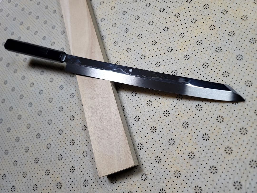 堺打ち刃物　富士山　本焼　白鋼　切付け柳刃300 堺 孝行 富士山 本焼 白ニ鋼 鏡面仕上げ 柳刃包丁 300mm リング付き